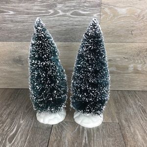 Lot Of 2 Lemax 9” Frosted Christmas Trees